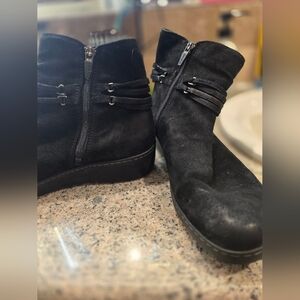 Dansko Distressed Black Suede Boots Size 9